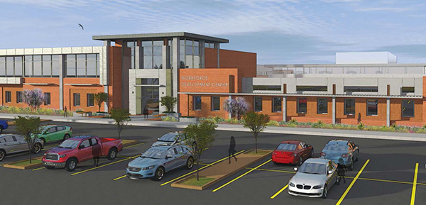 Architect's Rendering of Workforce Development Center, West Campus